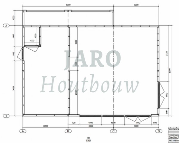  Plattegrond van cafetaria in Nijverdal 