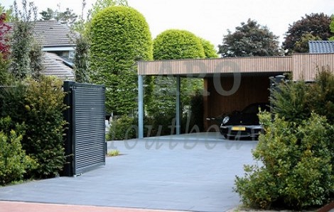  Tekening van de carport in Harderwijk 