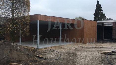  Overzicht van de carport in Harderwijk 