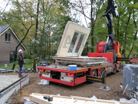  Prefab bouw van het chalet in Nutter 