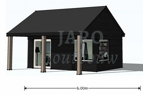  Tekening van het tuinkantoor in Heerhugowaard 