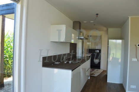 Interieur van de keuken van de mantelzorgwoning in Groessen 