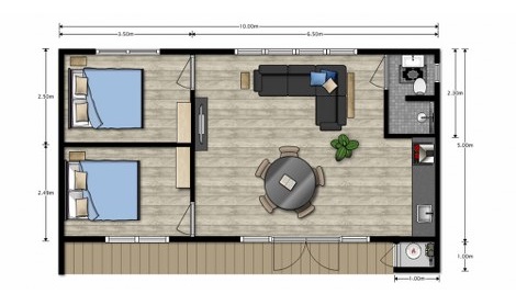  Plattegrond van de mantelzorgwoning in Hattem 