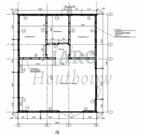  Plattegrond van de recreatiewoning in Sneek 