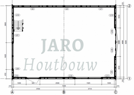  Plattegrond van de schuur in Aardenburg 