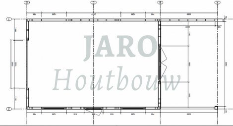 Plattegrond van de schuur in Doornspijk 