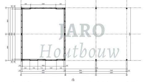  Plattegrond van de schuur in Wolfheze 