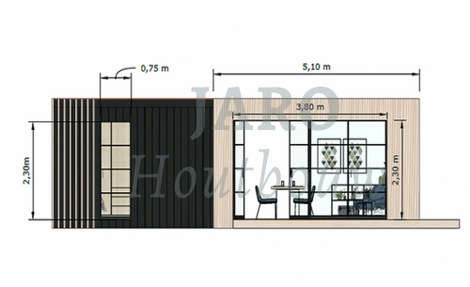  Sfeerimpressie van de verplaatsbare mantelzorgwoning in Amersfoort 