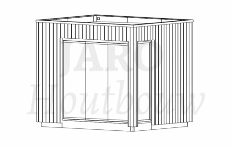 Basisuitvoering houten tuinkamer in Haarlem