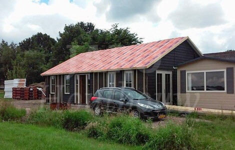 Foto van mantelzorgwoning die bijna klaar is