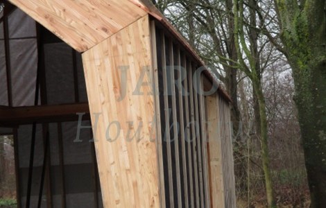 Productie vakantiechalet in eigen fabriek