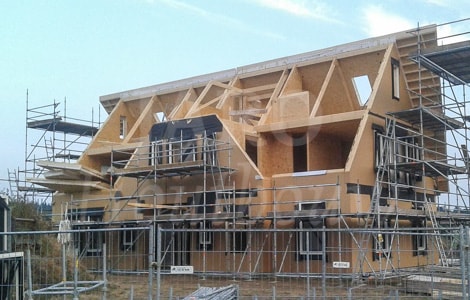 Een complete houtskeletbouw woning door prefab te bouwen