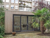 Houten atelier in Amsterdam