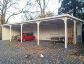 Houten carport in Kloetinge